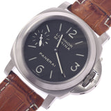 OFFICINE PANERAI Officine Panerai Luminor Marina PAM00177 Men's SS/Leather Watch Hand-wound Black Dial A Rank Used Ginzo