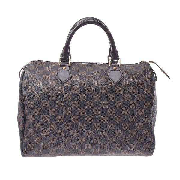 LOUIS VUITTON Louis Vuitton Damier Speedy 30 Brown N41531 Ladies Damier Canvas Handbag AB Rank Used Ginzo