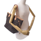 Louis Vuitton Louis Vuitton Monogram Never Full MM Brown M40156 Unisex Monogram Canvas Tote Bag A-Rank Used Sinkjo