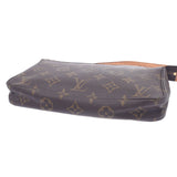 LOUIS VUITTON Monogram Pochette配饰老棕M51980女士Monogram帆布配饰小袋B等级二手Ginzo