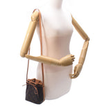 Louis Vuitton Louis Vuitton Monogram Nanonoe Brown M41346女性的Monogram Canvas单肩包AB排名使用水池
