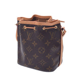 Louis Vuitton Louis Vuitton Monogram Nanonoe Brown M41346女性的Monogram Canvas单肩包AB排名使用水池