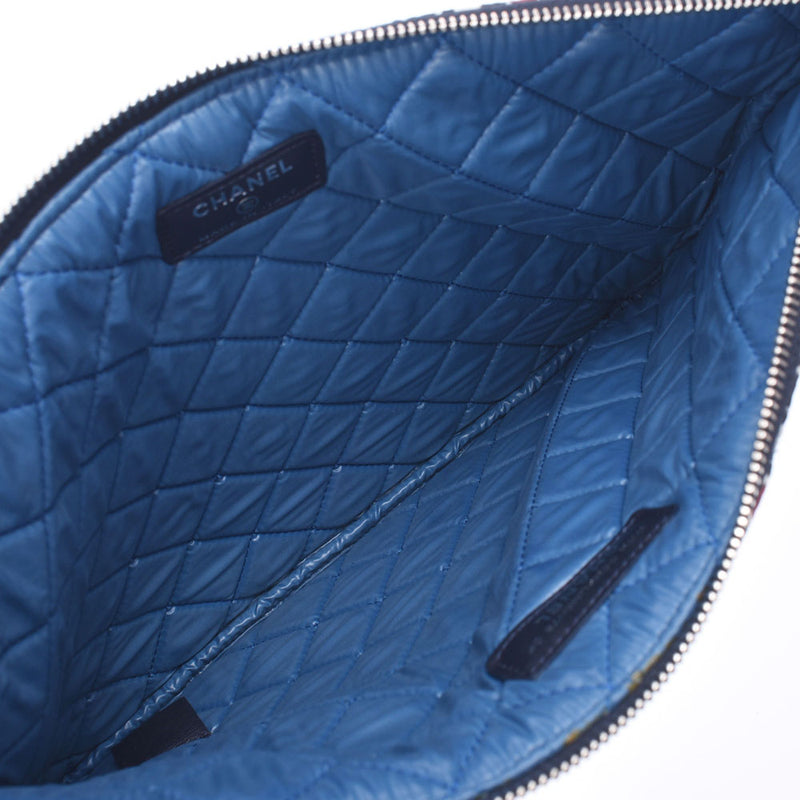 Chanel Chanel离合器包2014巡航线多色女士帆布第二袋A-Rank使用Silgrin