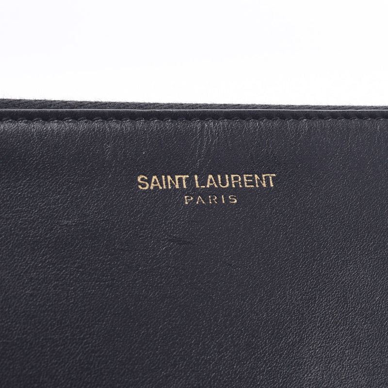 Saint Laurent Sun Laurent Black Unisex Curf Clutch Bag B Rank Used Sinkjo