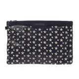 Jimmy Choo Jimmy Choo Star Studs Black Gold Bracket Unisex Curf Clutch Bag B Rank Used Sinkjo