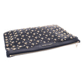 Jimmy Choo Jimmy Choo Star Studs Black Gold Bracket Unisex Curf Clutch Bag B Rank Used Sinkjo