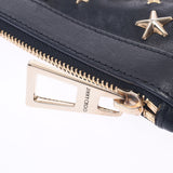 Jimmy Choo Jimmy Choo Star Studs Black Gold Bracket Unisex Curf Clutch Bag B Rank Used Sinkjo