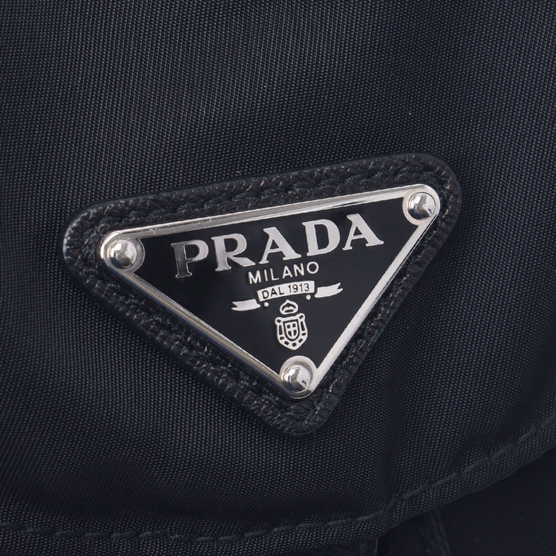 PRADA Prada Backpack Black BZ0032 Unisex Nylon Rucks Day Pack AB Rank Used Silgrin