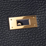 Hermes Hermes Kelly De Peche 38 Black Gold Bracket □ E-engraving (around 2001) Unisex Aldenne Business Bag A-rank used Silgrin