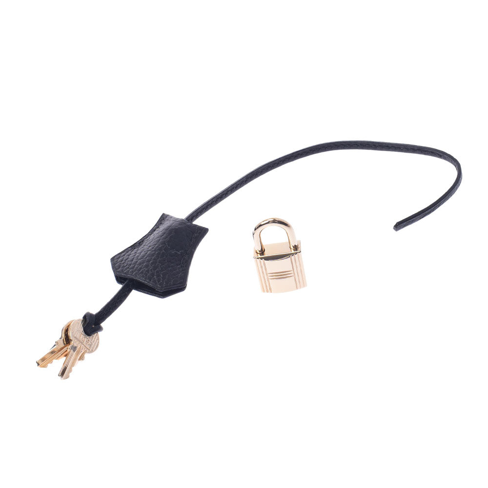 Hermes Kelly Depeche 38 Black Gold Metal Fittings □E Engraved