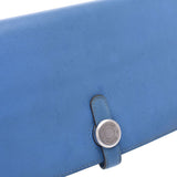 Hermes Hermes Dogon Long Blue Paradise Silver Bracket T Engraving (around 2015) Unisex Vasuffft Long Wallet B Rank Used Silgrin