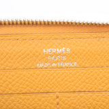 Hermes Hermes Azaplong Soleil □ M-engraved (around 2009) Unisex Voepson Long Wallet B Rank Used Silgrin