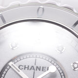 CHANEL シャネル J12 33mm 12Pダイヤ H1628 レディース 白セラミック/SS 腕時計 クオーツ 白文字盤 Aランク 中古 銀蔵