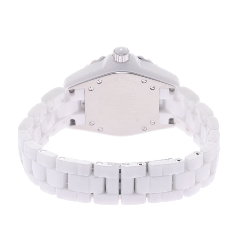 Chanel Chanel J12 33mm 12P Diamond H1628 Women White Ceramic / SS Watch Quartz White Flight A-Rank Used Silgrin