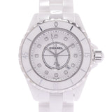 Chanel Chanel J12 33mm 12P Diamond H1628 Women White Ceramic / SS Watch Quartz White Flight A-Rank Used Silgrin