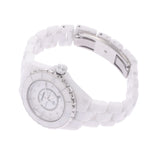 Chanel Chanel J12 33mm 12P钻石H1628女性白色陶瓷/ SS手表石英白色航班A-Rank使用Silgrin