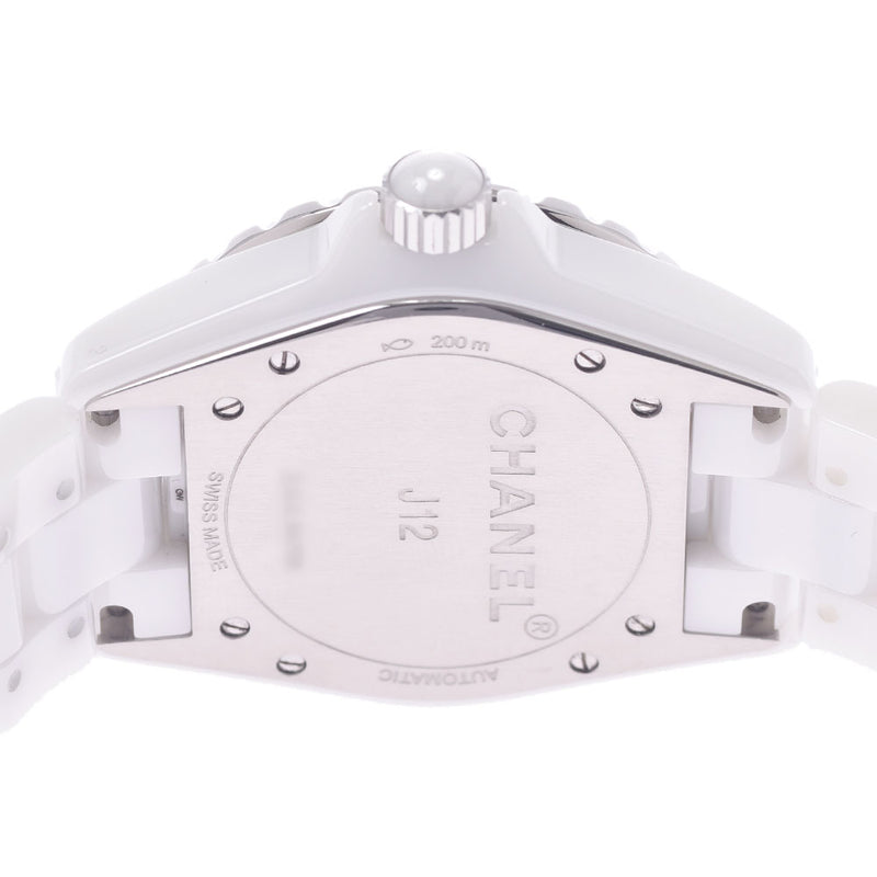 香奈儿香奈儿J12 38毫米12P钻石H1629男装白色陶瓷/SS手表自动绕组白色表盘排名使用银股票