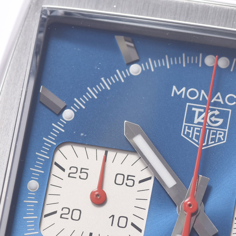 TAG HEUER タグホイヤー モナコ クロノグラフ CAW2111 メンズ SS/革 腕時計 自動巻き 青文字盤 Aランク 中古 銀蔵