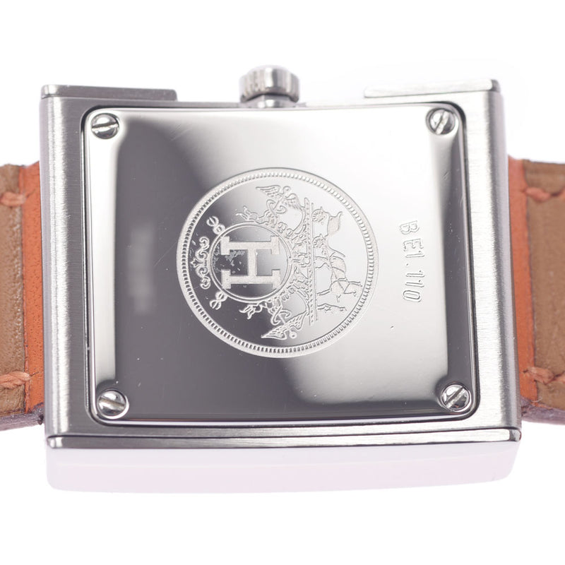 HERMES Hermes Belt Watch BE1.110 Ladies SS/Leather Watch Quartz White Dial A Rank Used Ginzo