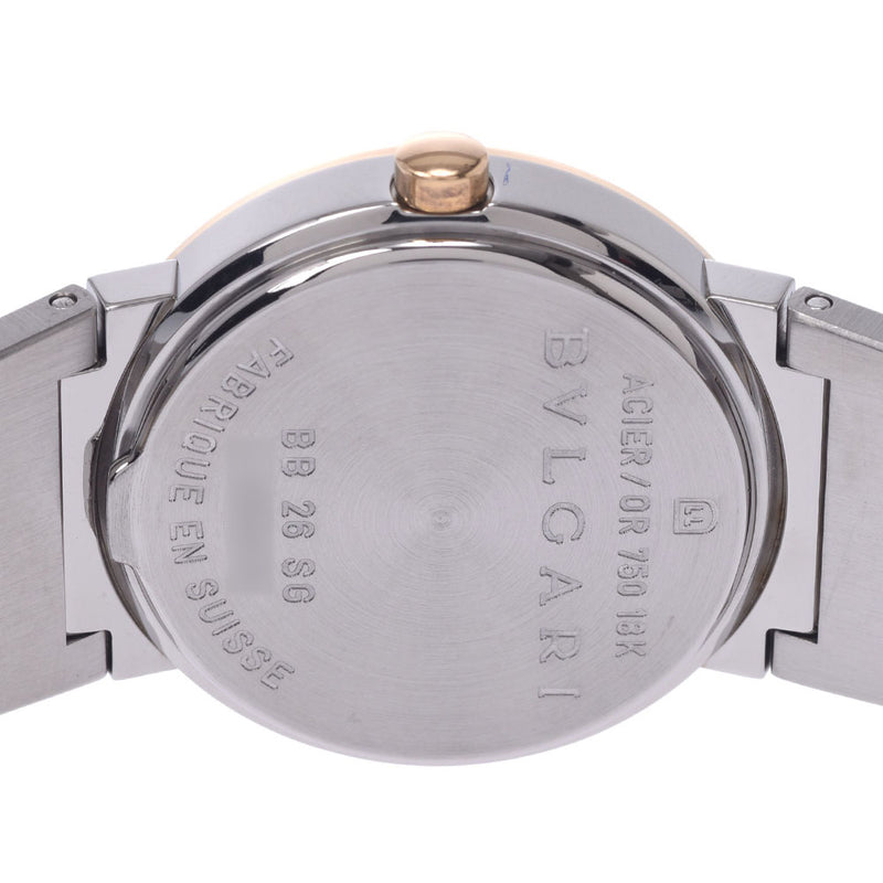 BVLGARI Bvlgari Bvlgari Bvlgari 26 BB26SG Ladies SS/YG Watch Quartz Black Dial A Rank Used Ginzo