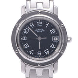 Hermes clipper cl4.210 Ladies SS Watch quartz black dial