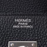 Hermes Birkin bag 35 black silver hardware n stamp (2010) Unisex Tote Bag