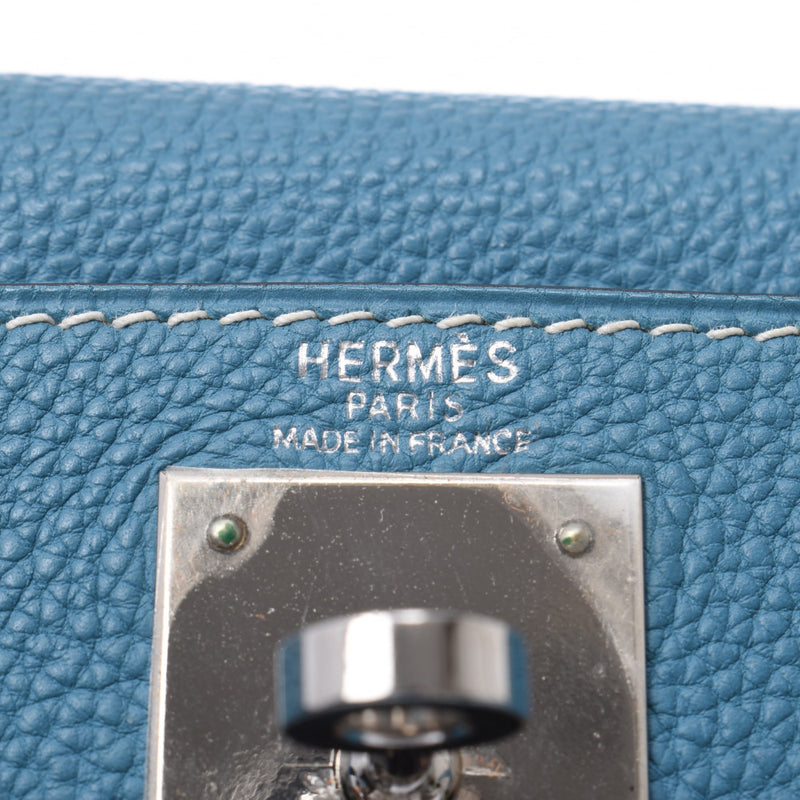 HERMES エルメス ケリー 28 内縫い 2WAYバッグ ブルージーン シルバー金具 □I刻印(2005年頃)  レディース トゴ ハンドバッグ Aランク 中古 銀蔵