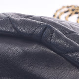CHANEL シャネル ミニ巾着 チェーンショルダーバッグ 黒 ゴールド金具 レディース ラムスキン ショルダーバッグ Bランク 中古 銀蔵