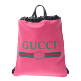 GUCCI Gucci Drawsting Rock Backpack 2way Pink 523586 Boys Curf Rucks Day Pack A-Rank Used Sinkjo