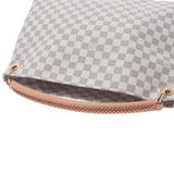 LOUIS VUITTON路易威登Dami Air Zur Arzi MM白N41174女士Dami Air Zur帆布单肩包A等级二手货银子收纳