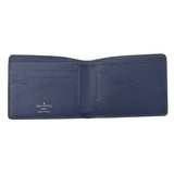 Louis Vuitton Louis Vuitton Taiga Portfoille款式蓝色船用M30530男士皮革钱包AB排名使用水池