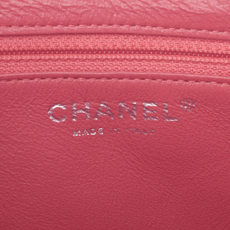 [母亲节Suume]银色展示使用的Chanel Chanel Matrasse链肩粉色鱼子酱皮肤单肩包新