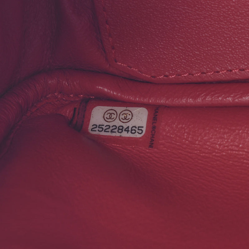 [母亲节Suume]银色展示使用的Chanel Chanel Matrasse链肩粉色鱼子酱皮肤单肩包新