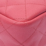 [母亲节Suume]银色展示使用的Chanel Chanel Matrasse链肩粉色鱼子酱皮肤单肩包新