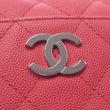 [母亲节Suume]银色展示使用的Chanel Chanel Matrasse链肩粉色鱼子酱皮肤单肩包新