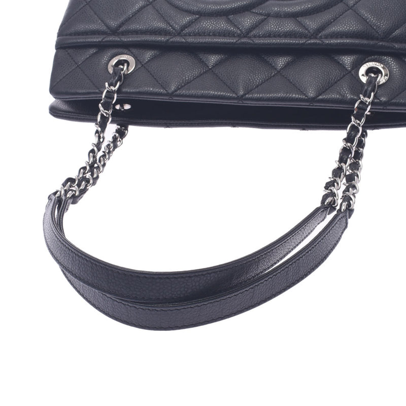 CHANEL シャネル マトラッセ チェーントート 黒 シルバー金具 レディース ソフトキャビアスキン トートバッグ Aランク 中古 銀蔵