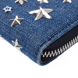 Jimmy Choo Jimmy Choo Star Study Card Case Blue Unisex Denim Coin Case AB Rank Used Sinkjo