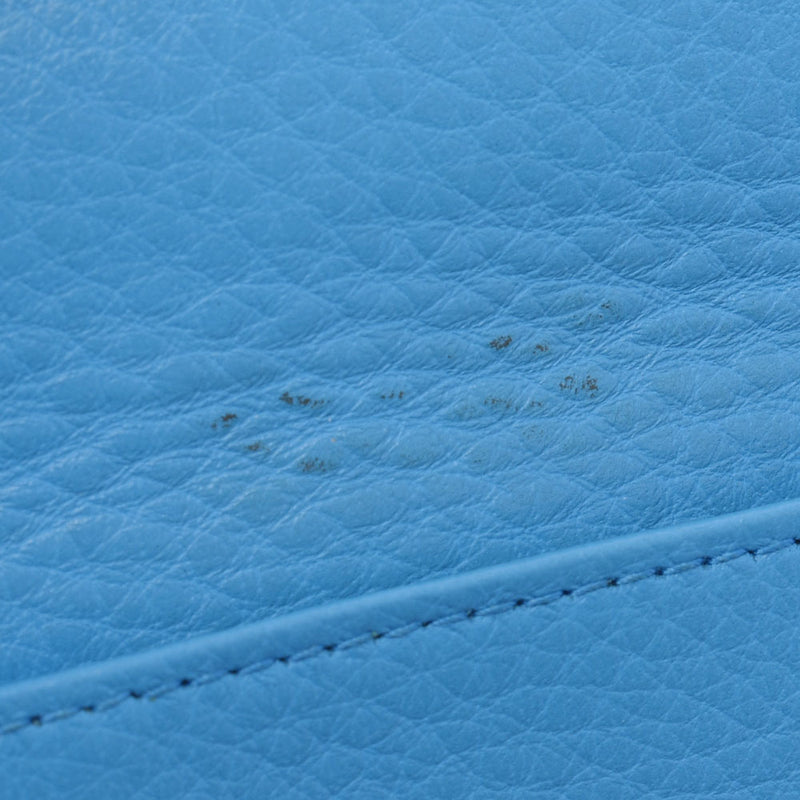 Balenciaga Valenciaga Paper Mini Wallet Blue 391446 Unisex Curf Three Folded Wallet B Rank Used Silgrin