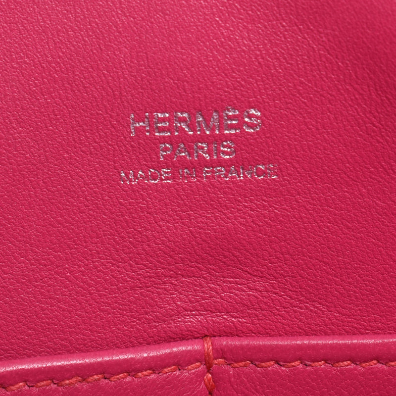 Hermes Hermes Prumm Elan 28 Rose Shocking Silver Fittings □ J-Engraved (around 2006) Ladies Shake Handbags AB Rank Used Sinkjo