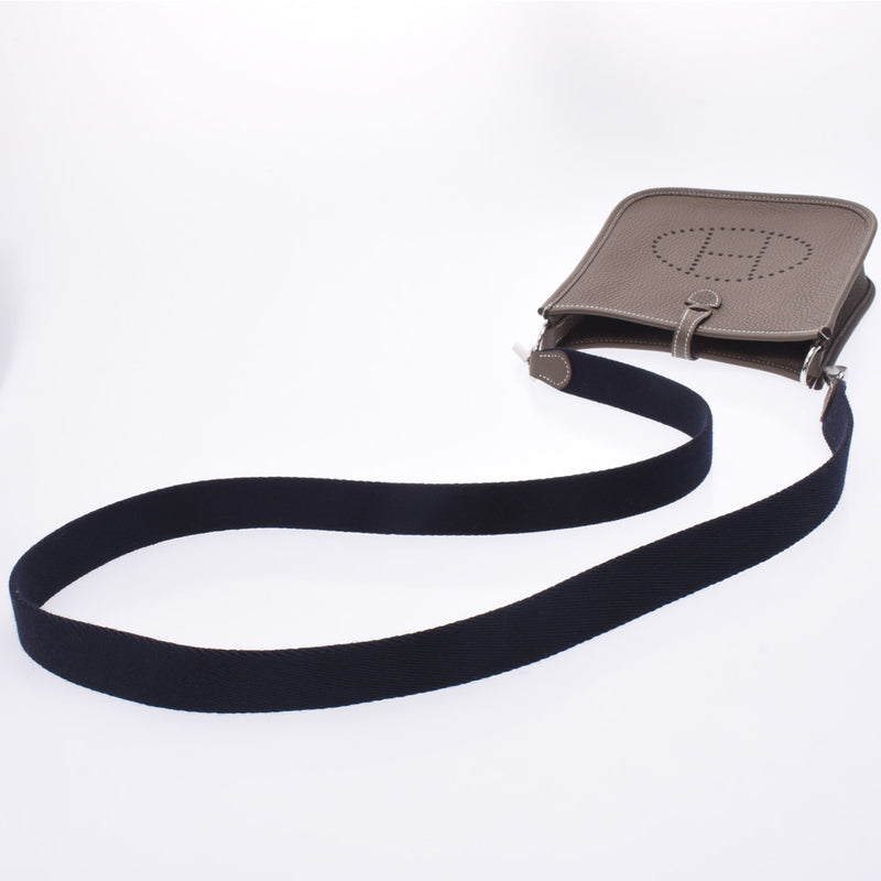 【母亲节推荐】银藏二手未使用的HERMES爱马仕EVRIM TPM Y刻印Ettop Trip Creamans肩包