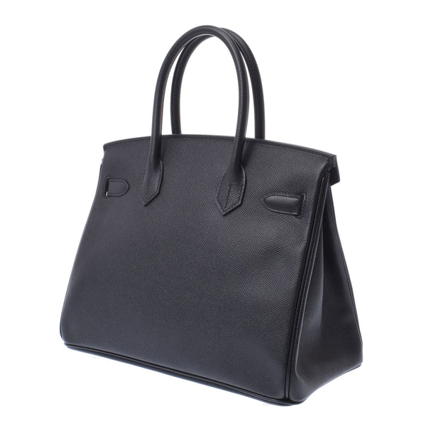 Hermes Birkin bag 30 "black leather Epson handbag"