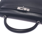 Hermes Kerry 32 outfitched 2WAY black silver hardware embroidery box