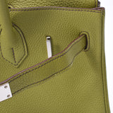 Hermes Birkin bag 30 anise green silver hardware