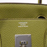 Hermes Birkin bag 30 anise green silver hardware