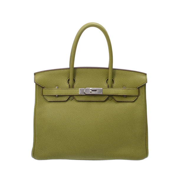 Hermes Birkin bag 30 anise green silver hardware