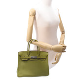 Hermes Birkin bag 30 anise green silver hardware