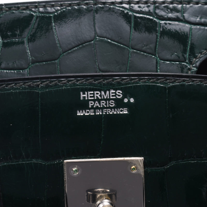 Hermes Hermes Barkin 30 verphone silver billet□q立即（左右）女性Nirotikas手提包A级使用Silgrin