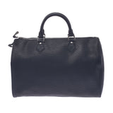 Louis Vuitton EPI speedy 30 noir silver metal m59022 Unisex EPI leather handbag ab