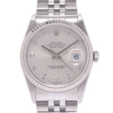 ROLEX Rolex Datejust 10P Diamond 16234G Men's WG/SS Watch Automatic Winding Silver Dial A Rank Used Ginzo