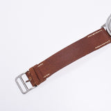 Hermes Hermes Clipper Back Skin CL5.710 Boys SS / Leather Watch Automatic Wound White Figure A-Rank Used Silgrin